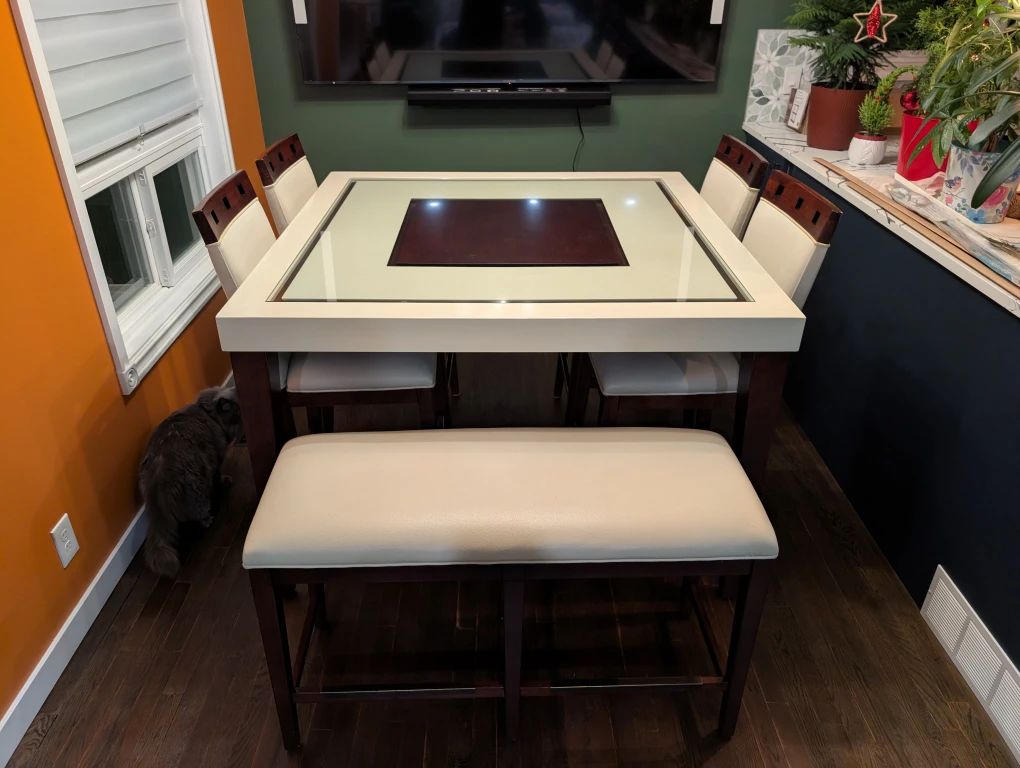 Dining Table Set with 6 Chairs & Bench - photo 3