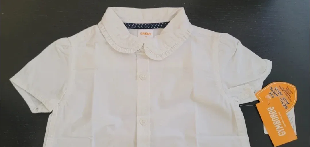 New Gymboree White Shirt - Size 4T image indicator(4)