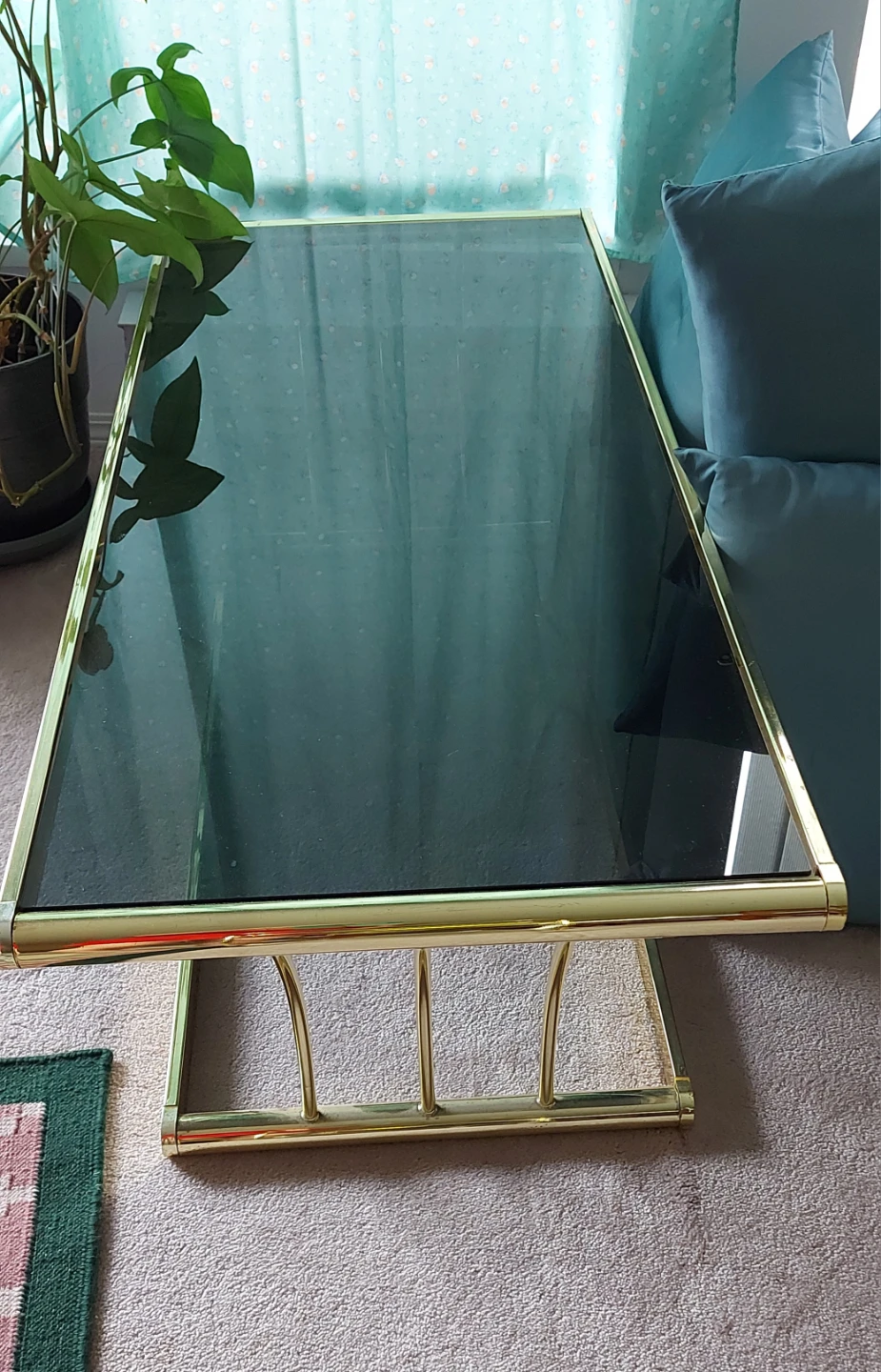 Gold & Glass Coffee Table