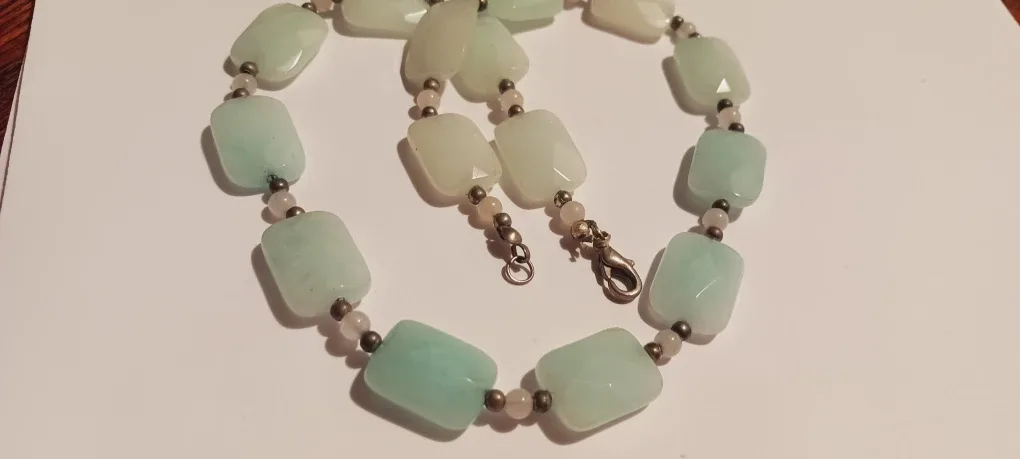 Milky Aquamarine Gemstone Necklace image indicator(3)