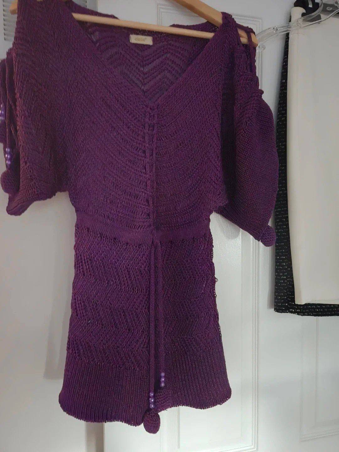 ete!e Purple Knit Tunic Top