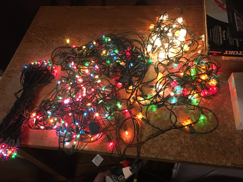 LOT OF 5 CHRISTMAS LIGHTS SETS STRING LIGHTS MULTI-COLOR & WHITE - photo 2