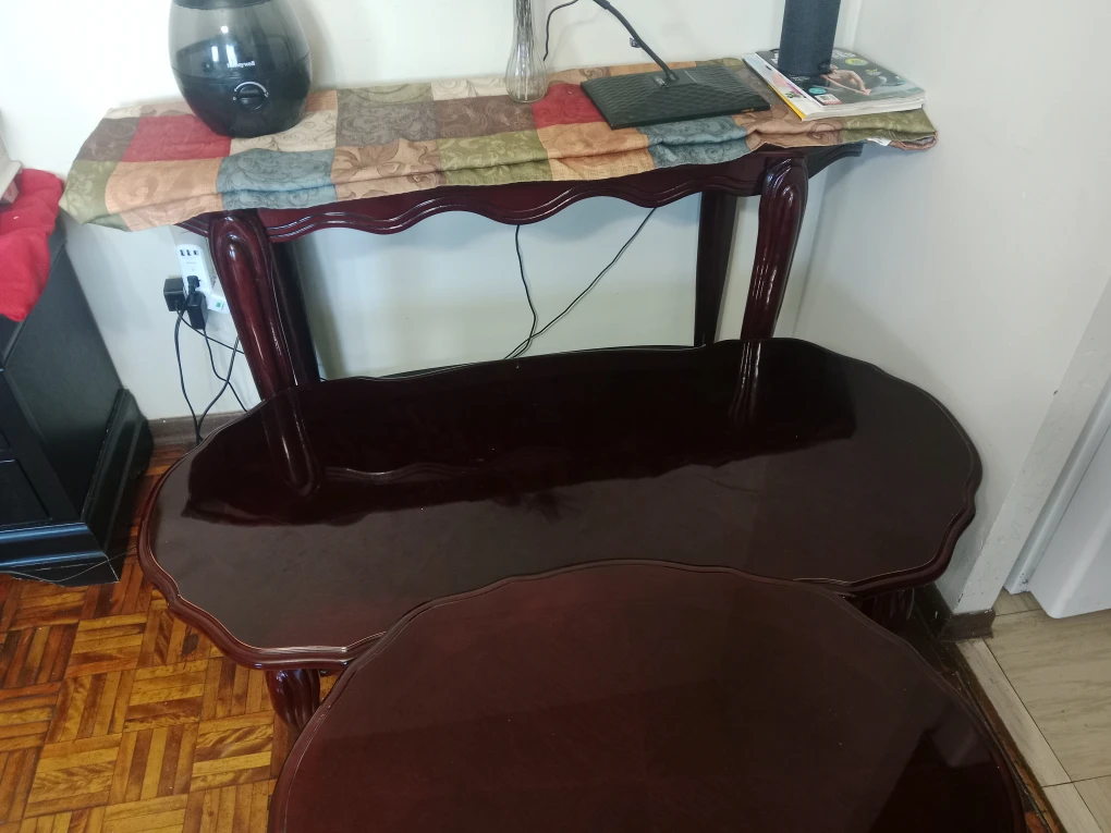 Table set of 3 - Dark Wood - photo 3