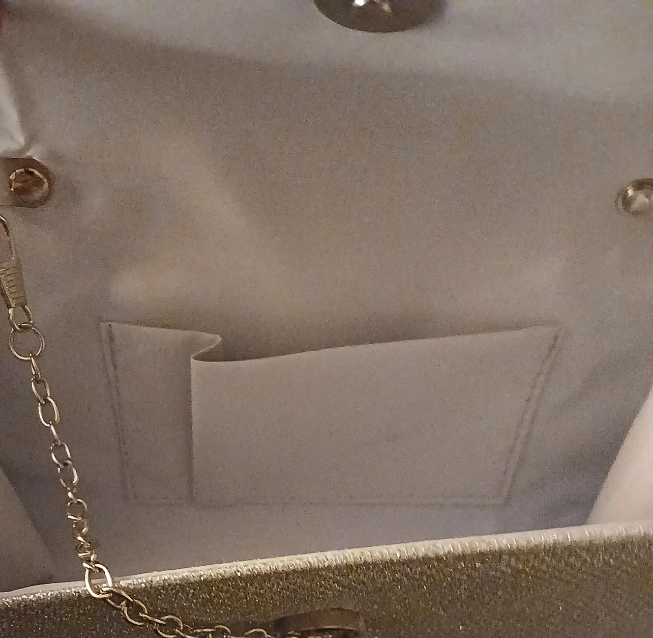 Silver Evening Clutch with Chain Strap/rings/earrings image indicator(5)