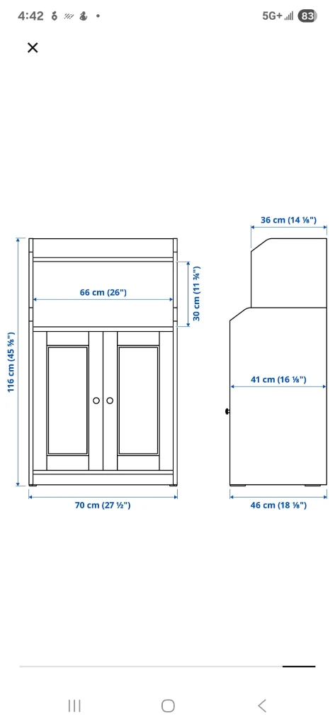 IKEA Hemnes White Cabinet with Doors
