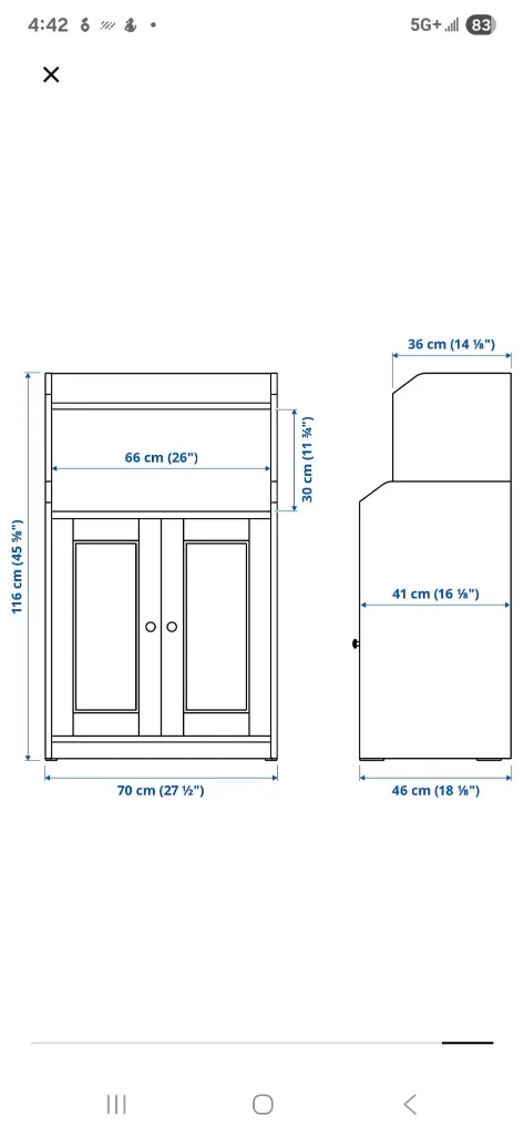 IKEA Hemnes White Cabinet with Doors