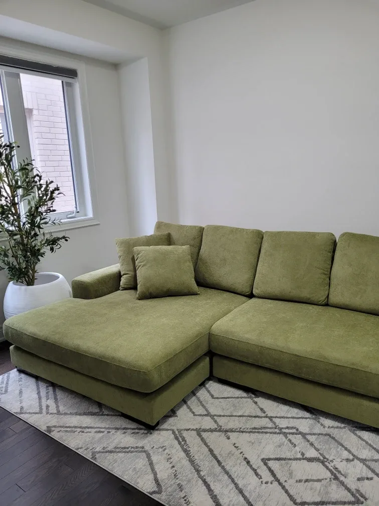 Green Sectional Sofa with Chaise image indicator(2)
