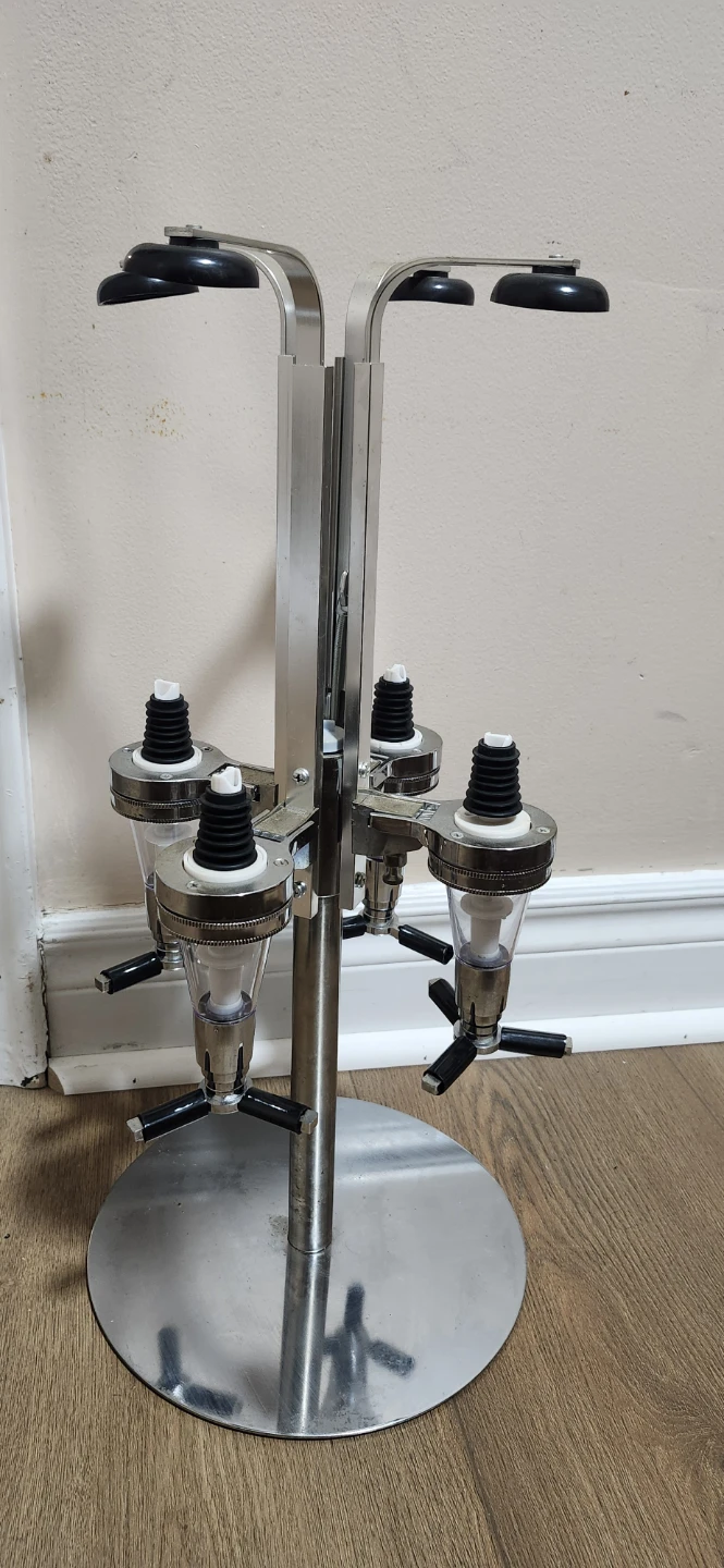 Liquor Dispenser, 4 Bottle Revolving Bar Butler