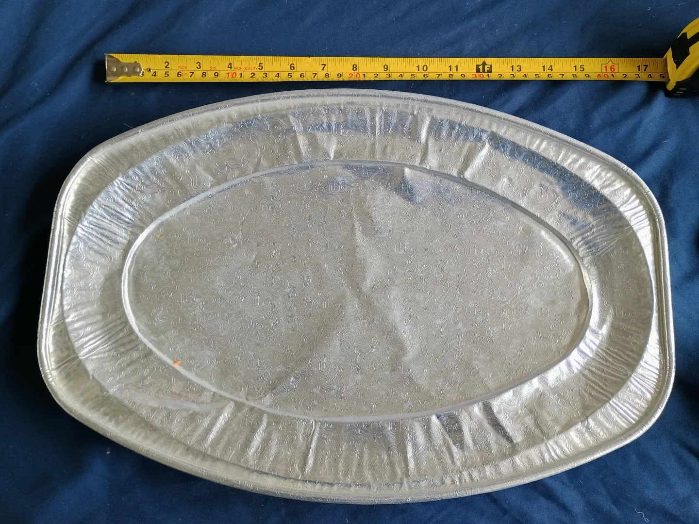 Silver Aluminum Foil Oval Tray