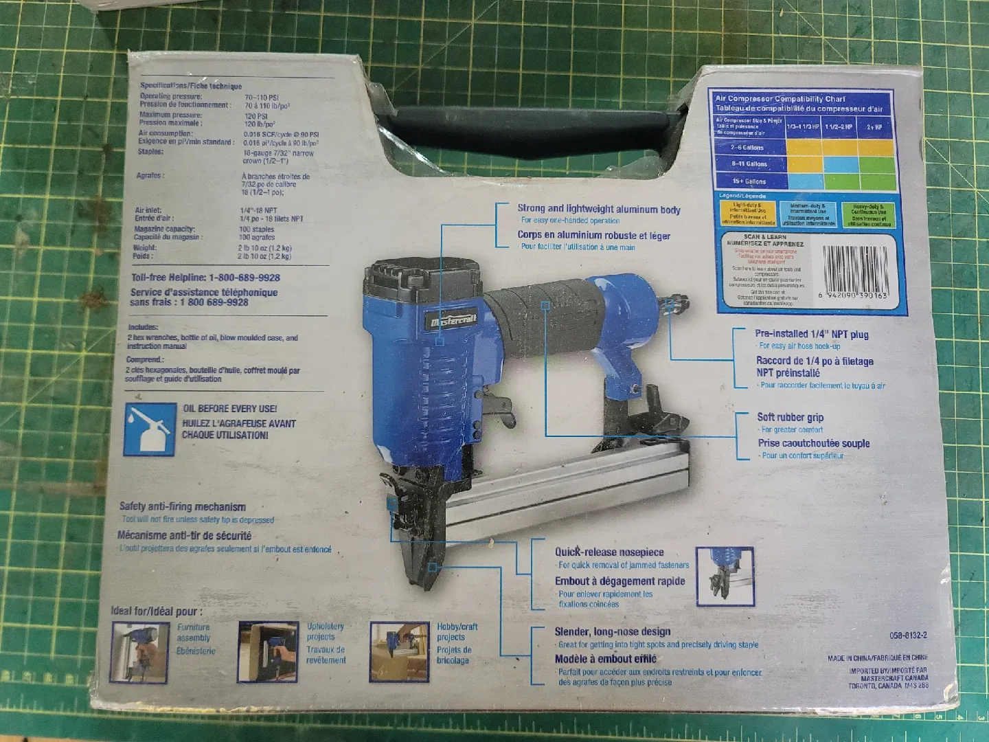 🥕 Mastercraft Air-Powered Stapler & Pin Nailer Combo image indicator(2)