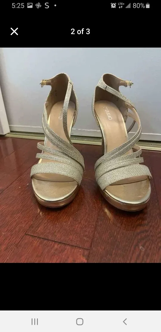 Studio Silver & Gold Heels - Size 9