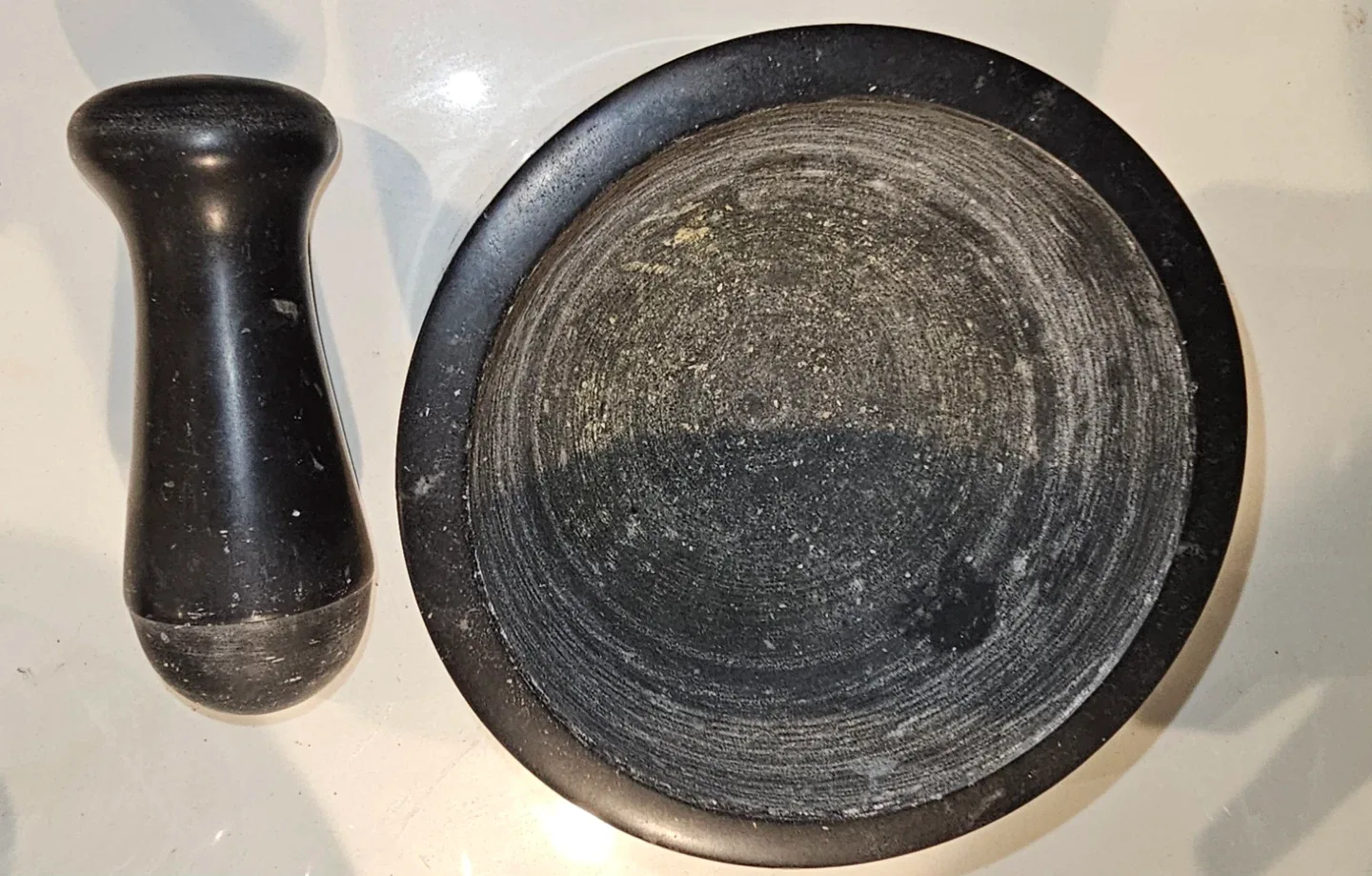 IKEA ÄDELSTEN Pestle and Mortar, Marble Black