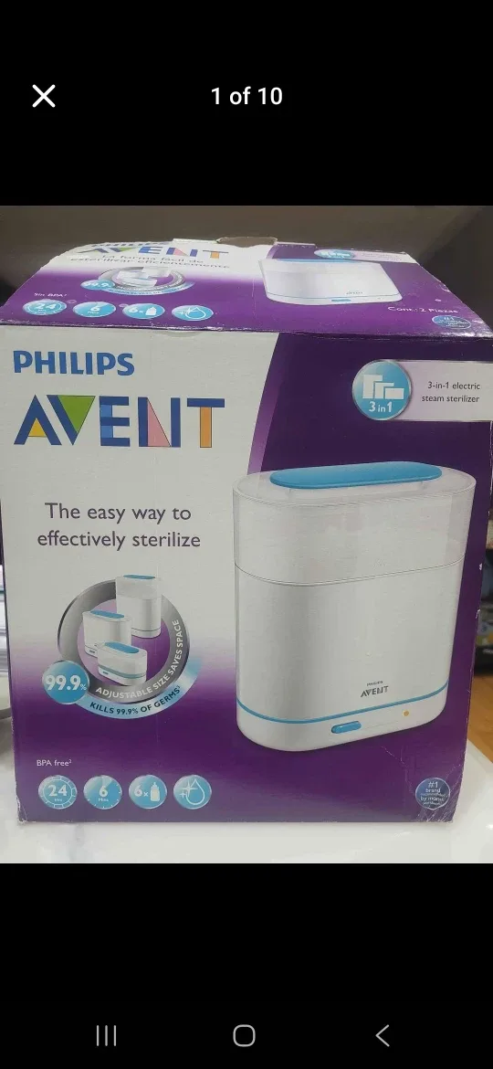 Philips Avent 3-in-1 Electric Steam Sterilizer - Like New!