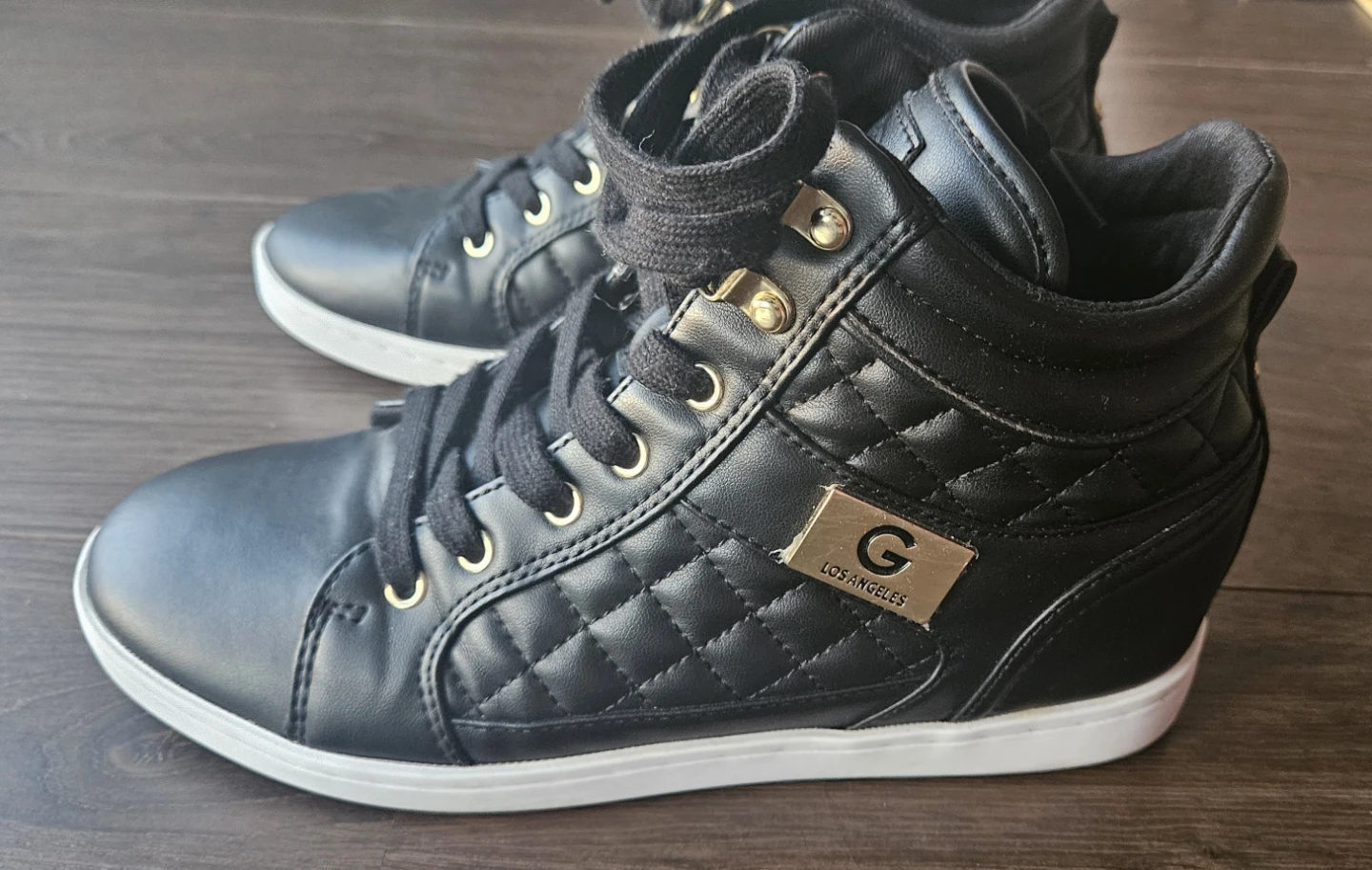 Guess Los Angeles Black High Top Sneakers - Size 8
