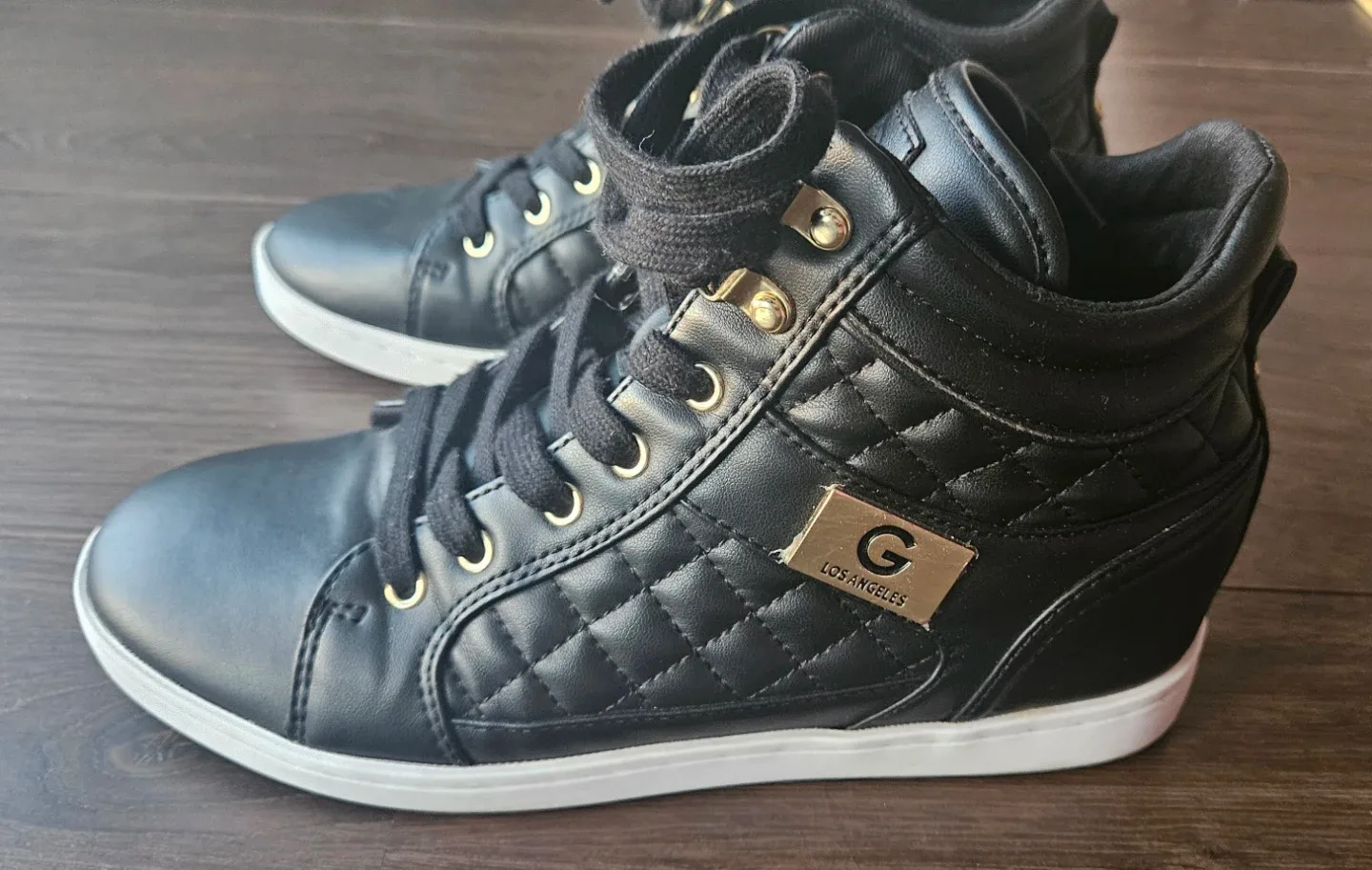 Guess Los Angeles Black High Top Sneakers - Size 8