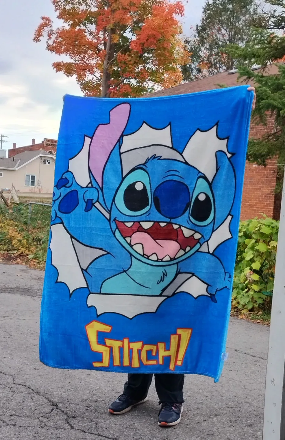 Disney stitch blanket  50 inches wide x 60 inches long