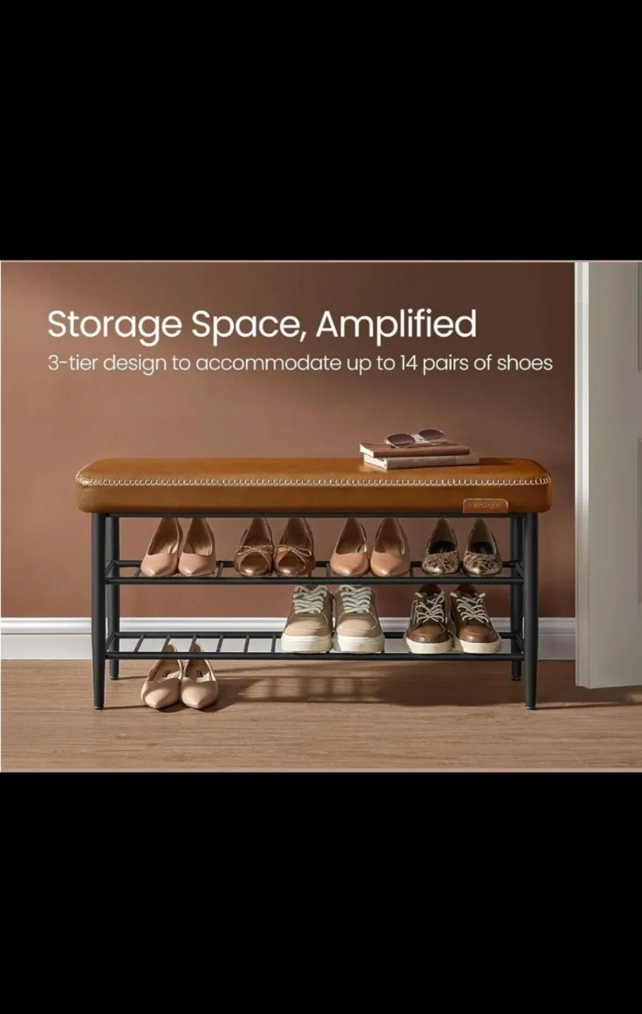 3-level 40' Leather Padded Bench Storage *new image indicator(7)