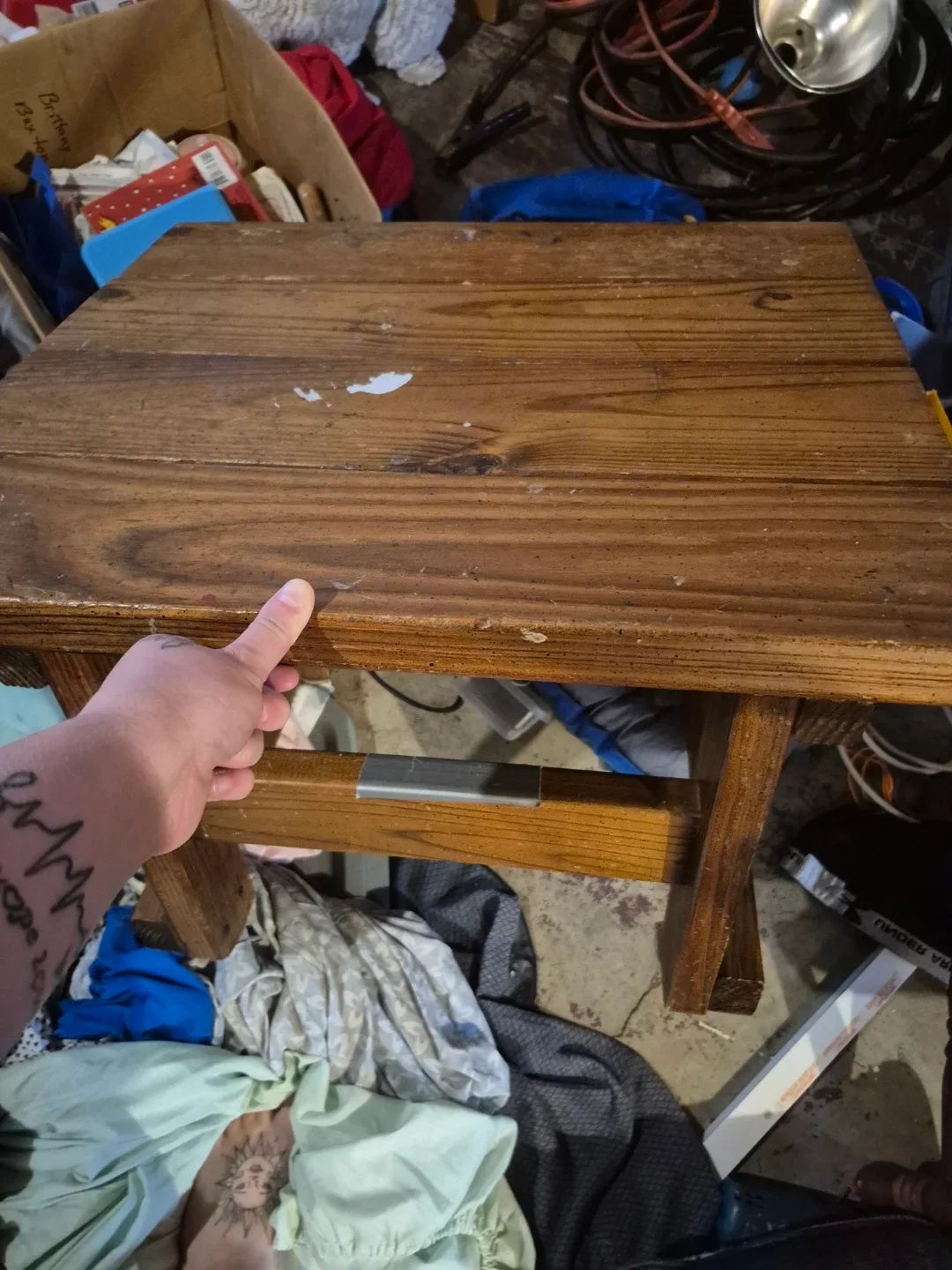 Rustic Wooden Side Table image indicator(2)