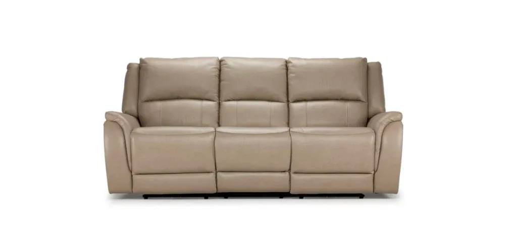 3-Seat Beige Leather Power Reclining Sofa image indicator(4)