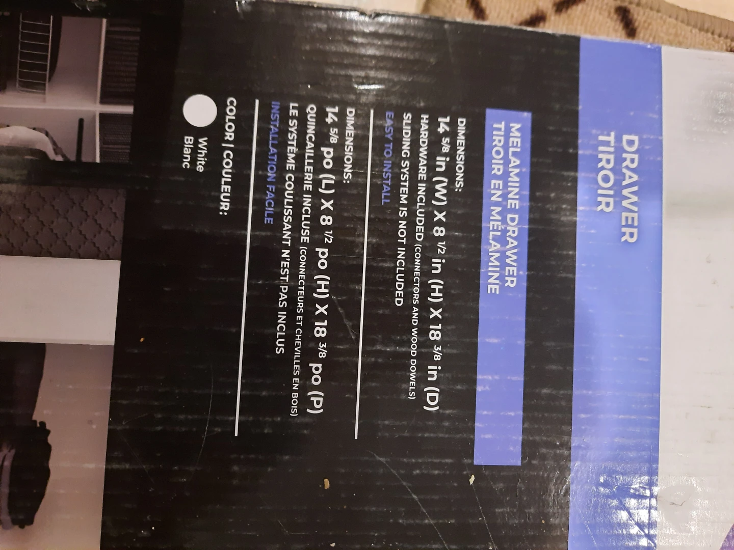 Cubik Melamine Drawer - White Brand new in box - photo 3