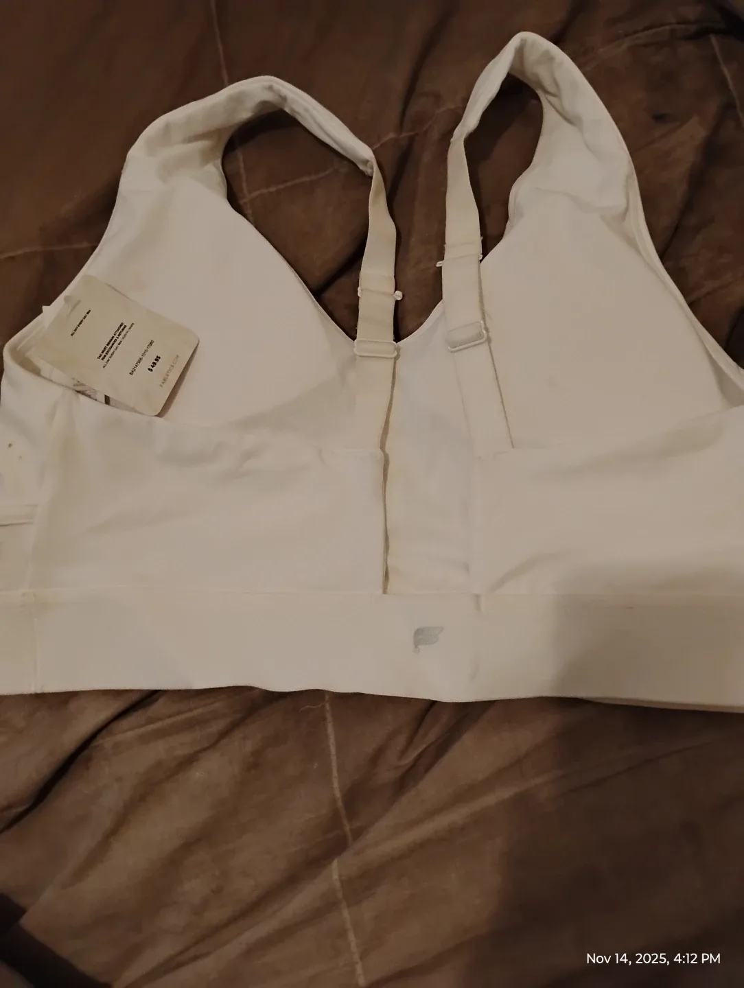 Fabletics All Day Every Day Bra - White, XL thumbnail