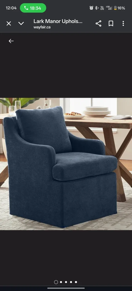 White Swivel Chair - 36.2" Height image indicator(7)