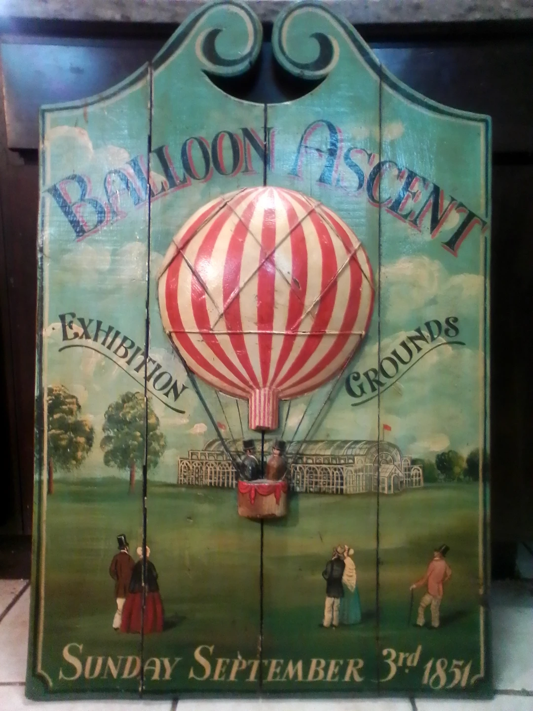 Advertising Painted Wooden - Antique Balloon Sign