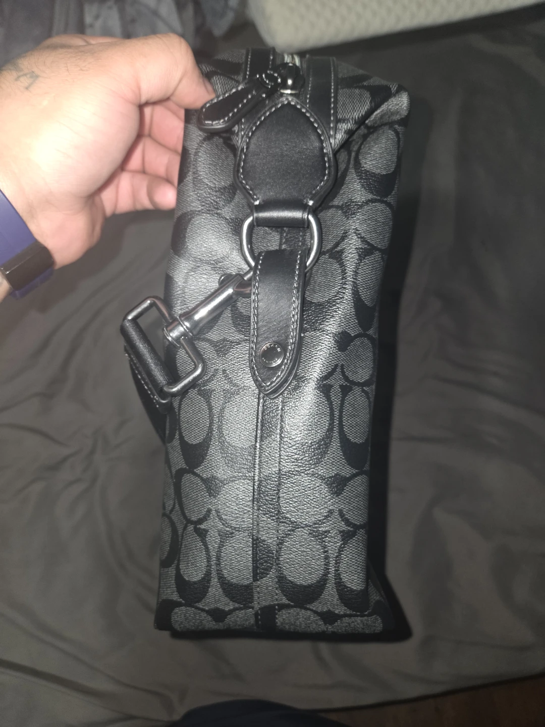 Leather duffle bag - photo 4