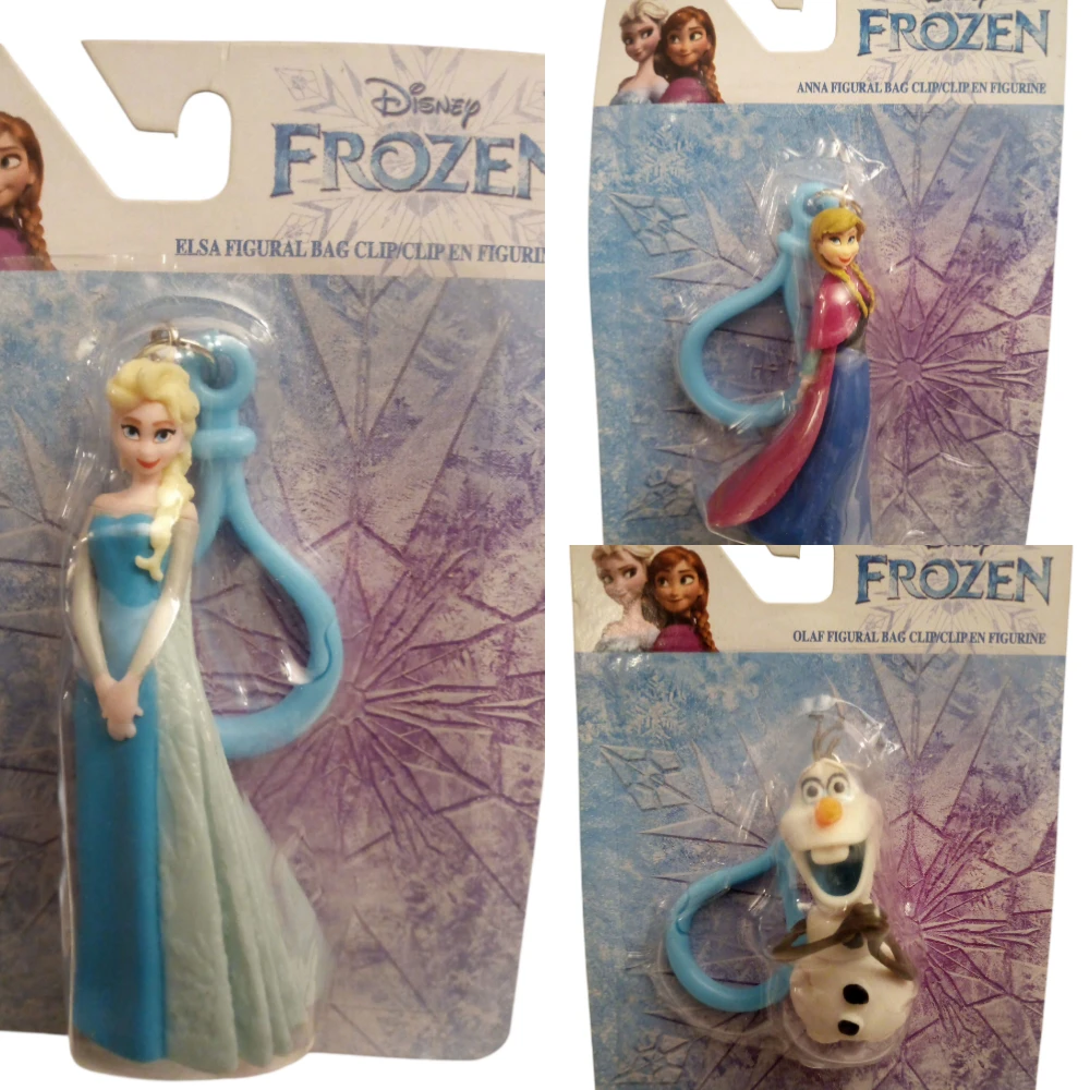 Disney Frozen Figural Bag Clip - Elsa, Anna, Olaf-3pcs