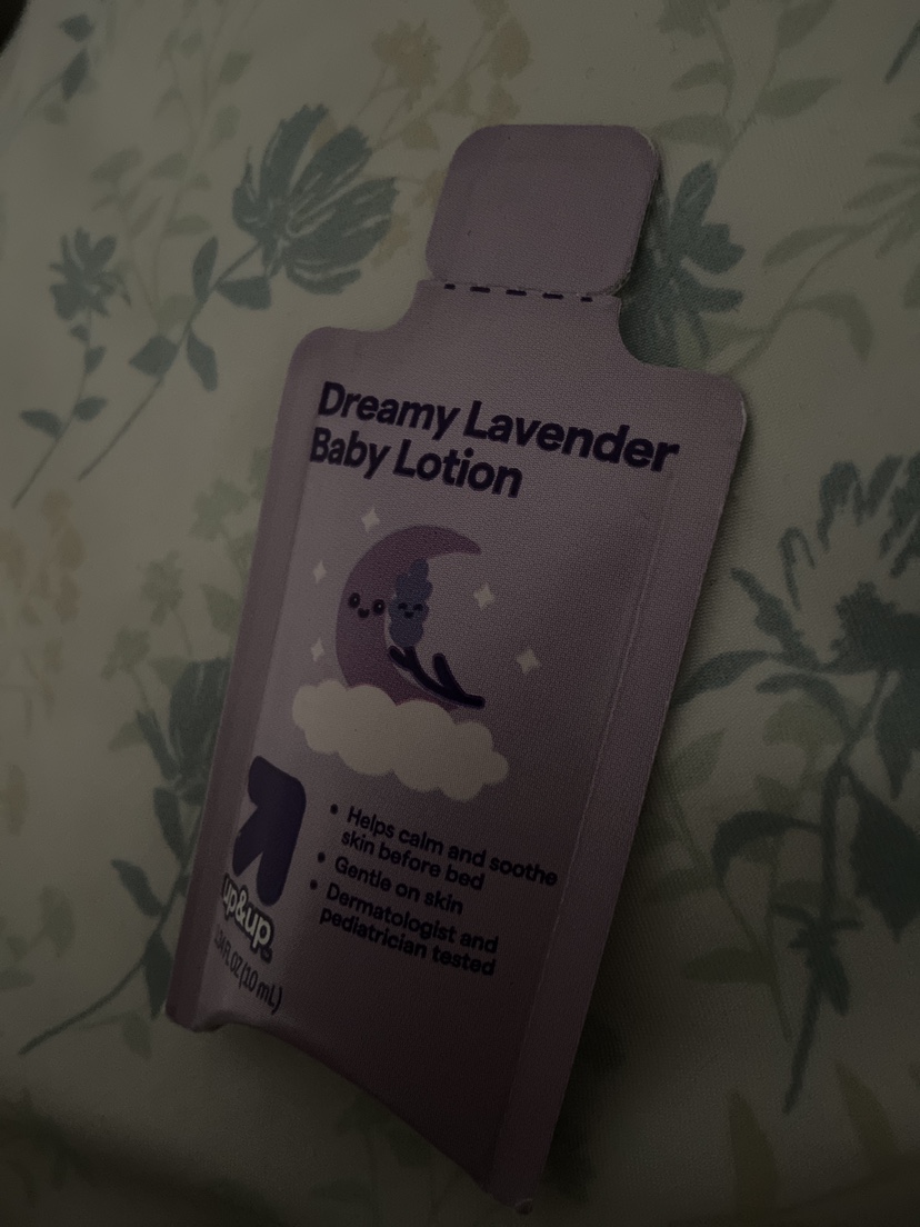 Sample of baby lotion