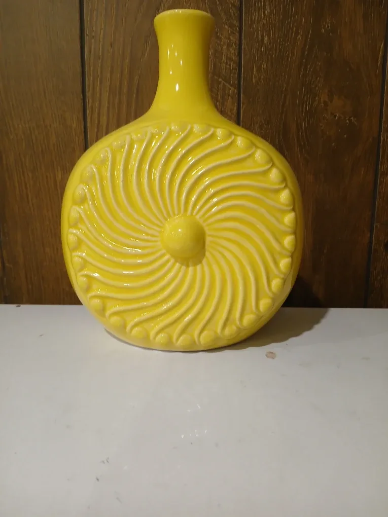 Yellow Decorative Vase 70s