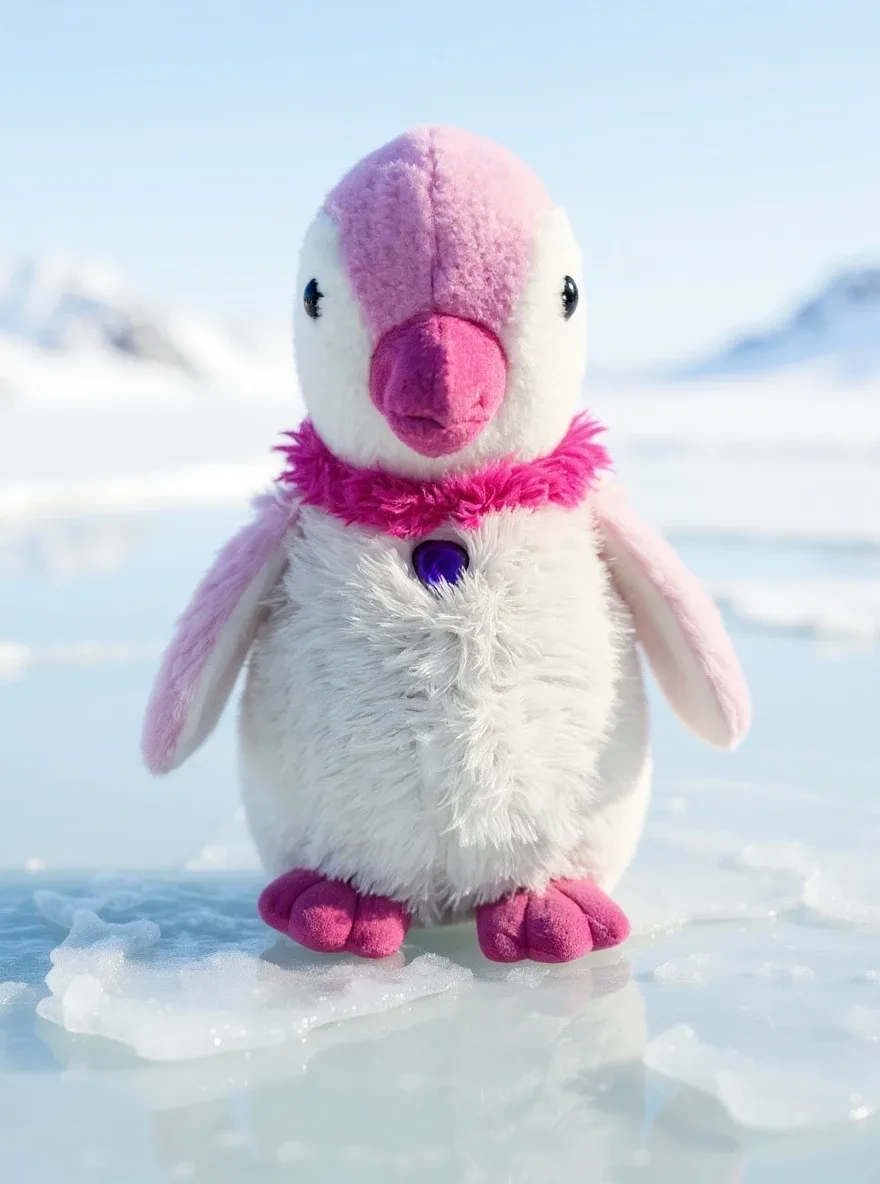 Pink Tundra Plush Penguin