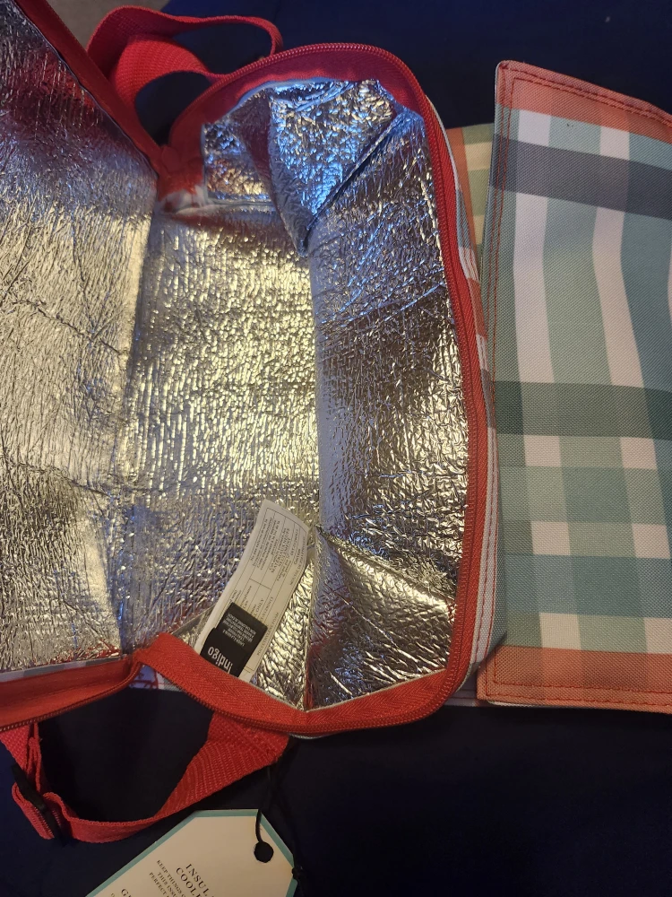 Indigo Insulated Cooler Bag - Plaid Design - photo 2