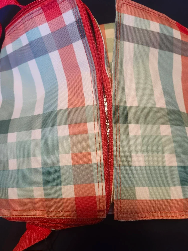 Indigo Insulated Cooler Bag - Plaid Design image indicator(3)