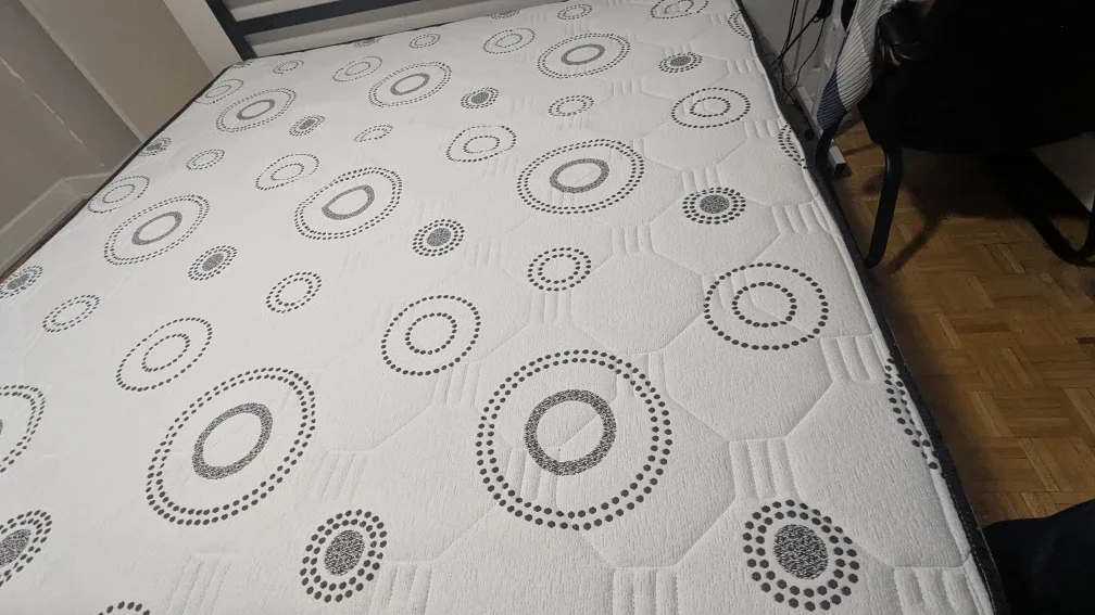 King size Bed frame with 12inch Mattress with 2 unused sheets image indicator(3)