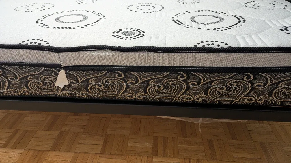 King size Bed frame with 12inch Mattress with 2 unused sheets image indicator(4)