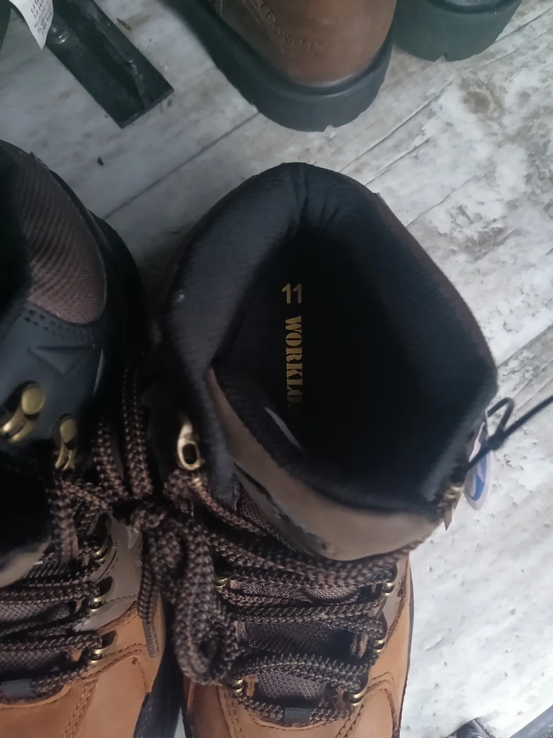 Workload Brown Leather Work Boots - Size 11 image indicator(2)