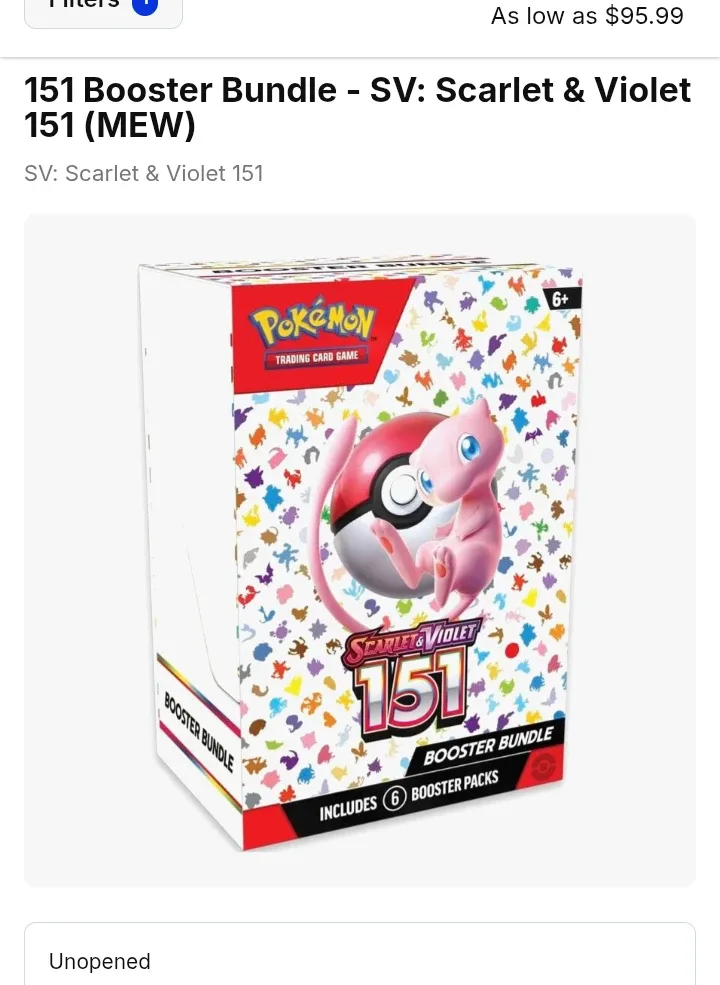 New Pokemon 151 Booster Bundle - Scarlet & Violet