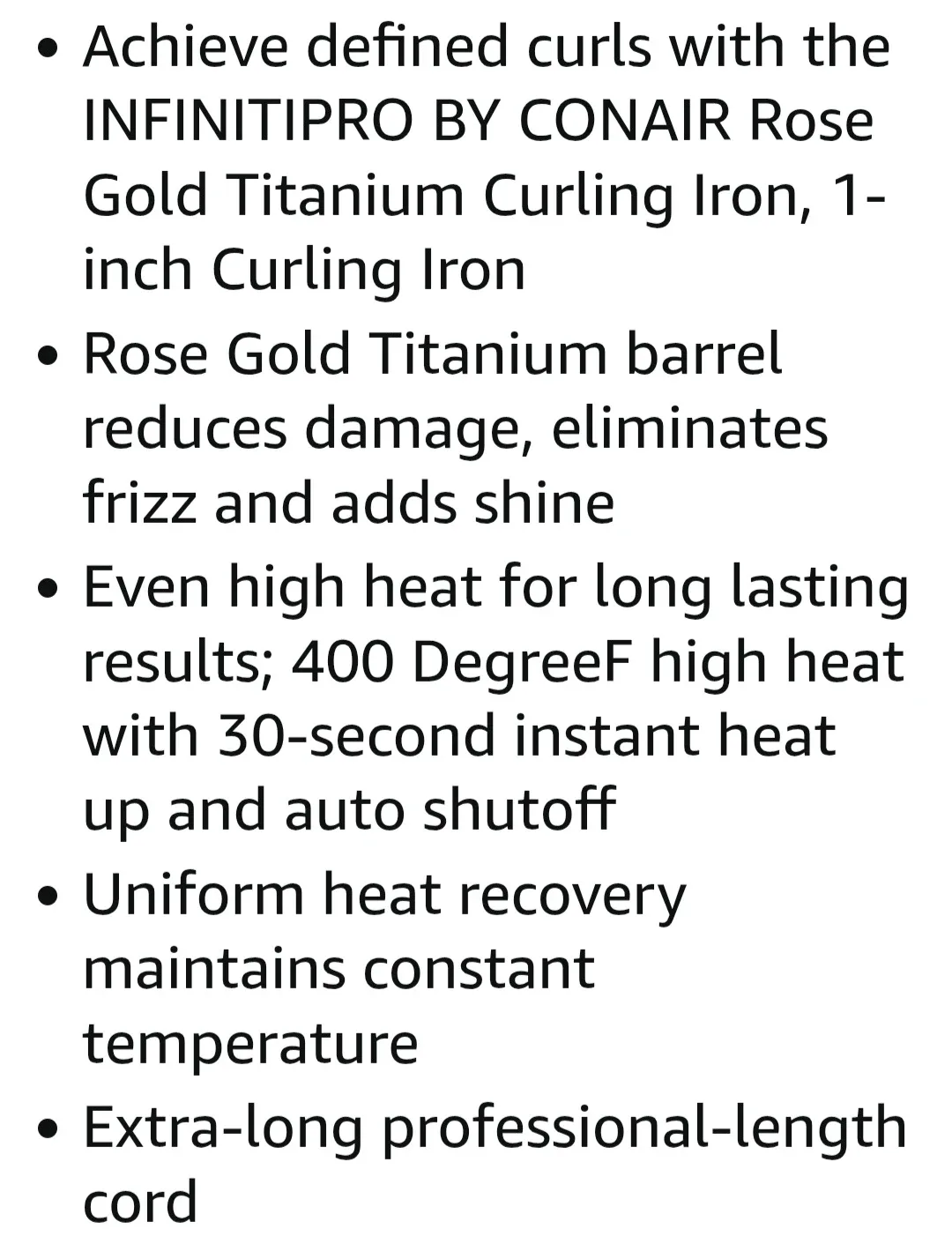 CONAIR Rose Gold Curling Iron image indicator(5)