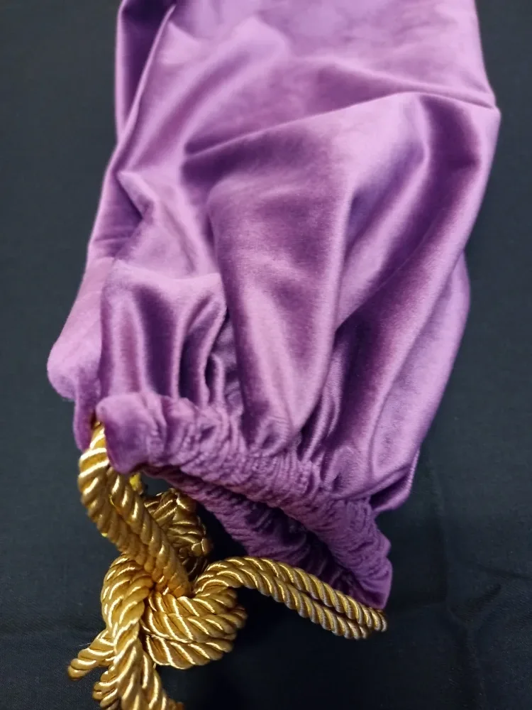 Purple Velvet Drawstring Bag