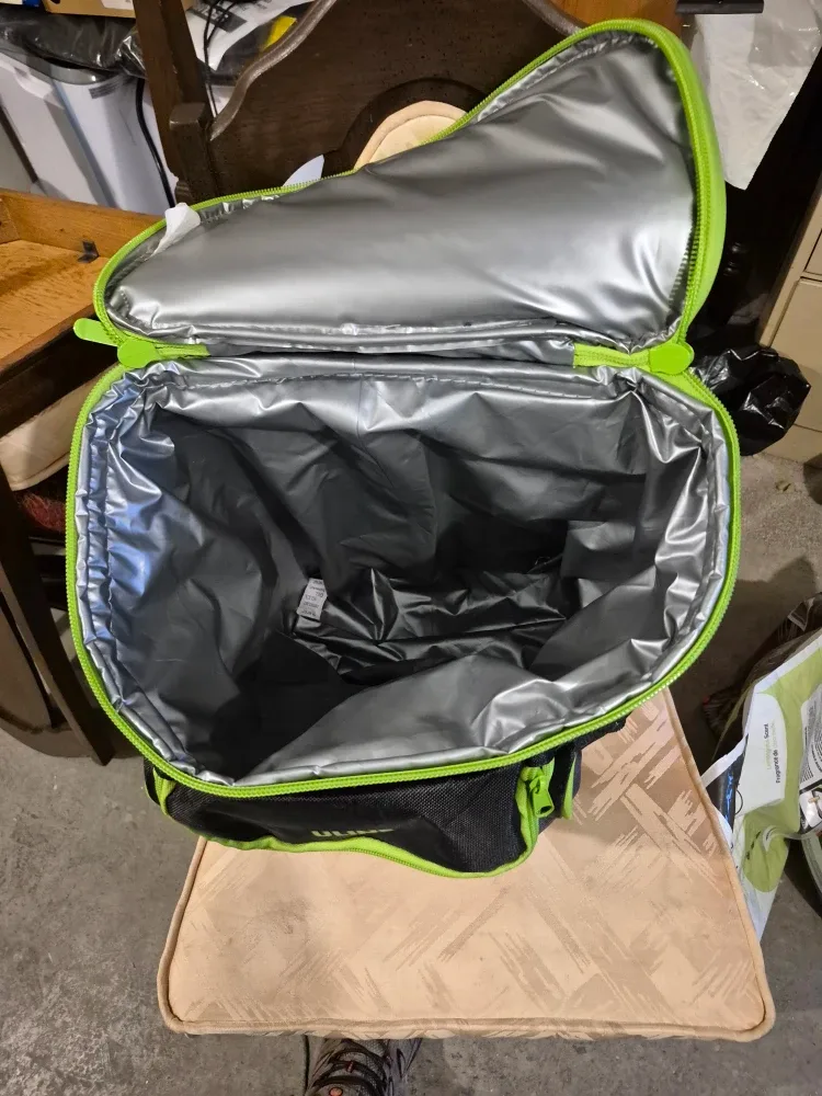 Uline Rolling Cooler Bag - Black & Green image indicator(2)