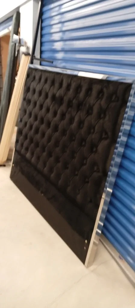 Black Velvet Tufted Headboard
