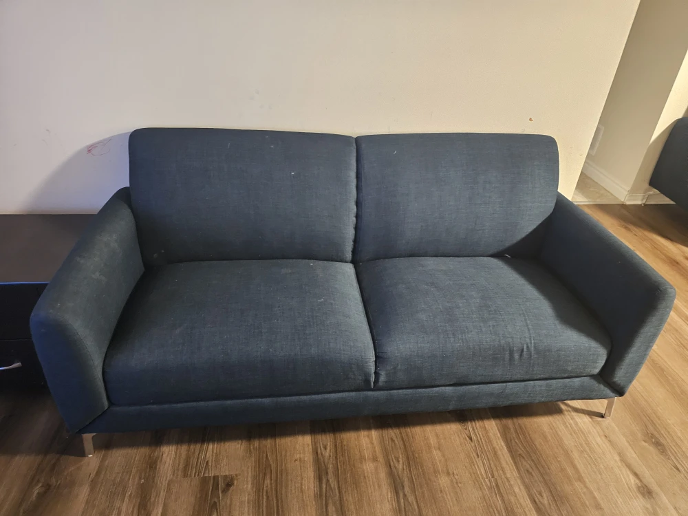 Blue Loveseat and Armchair Set