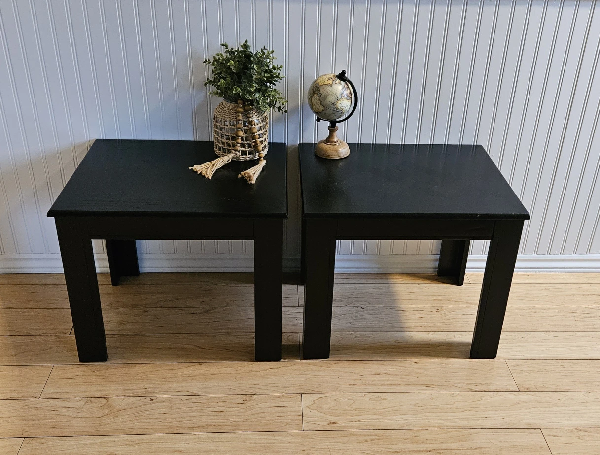 Wood end tables