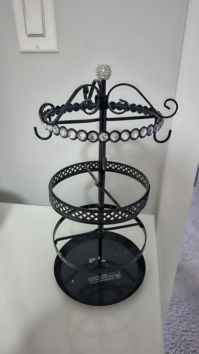 Black Metal Jewellery Stand