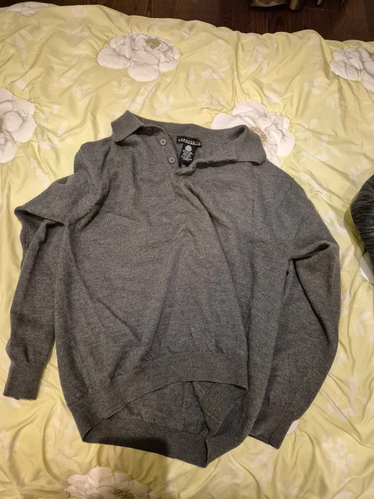 Express Grey Wool Blend Sweater - Size L