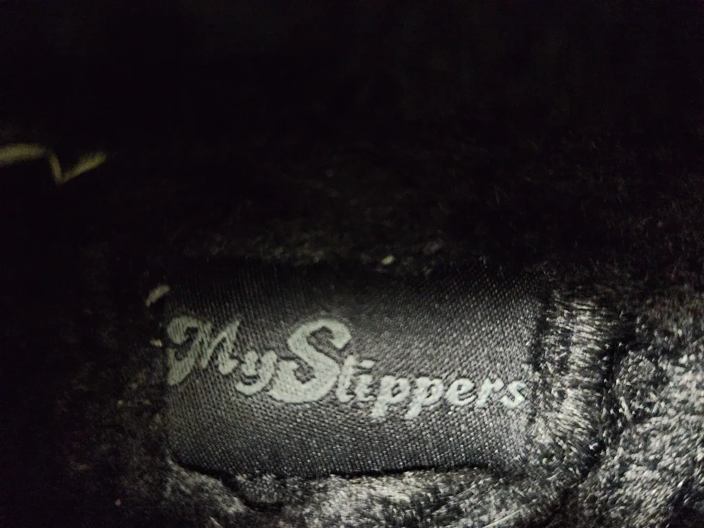 My Slippers Black Slippers Size 10
