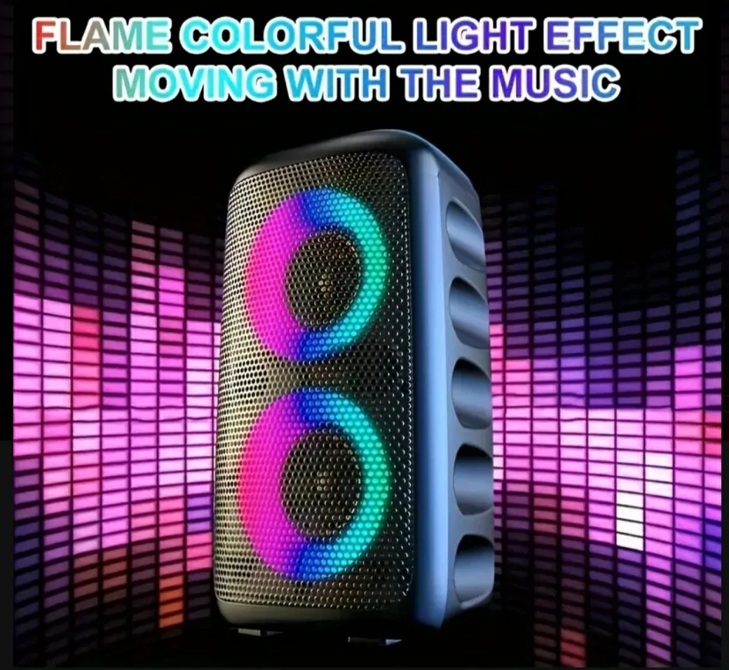 Wireless Karaoke Speaker with Colorful Lights image indicator(4)