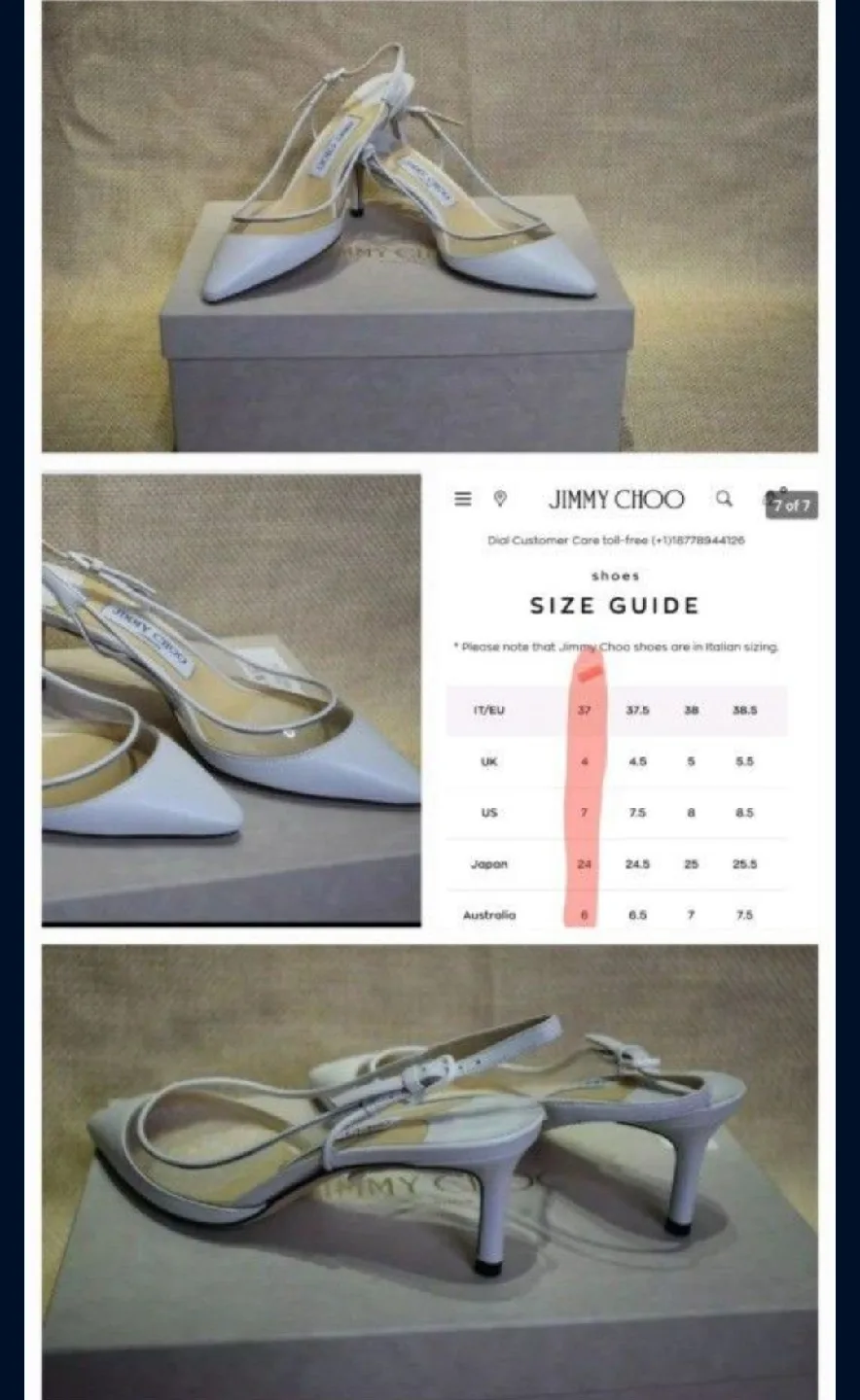 Jimmy Choo White Slingback Heels - US Size 7