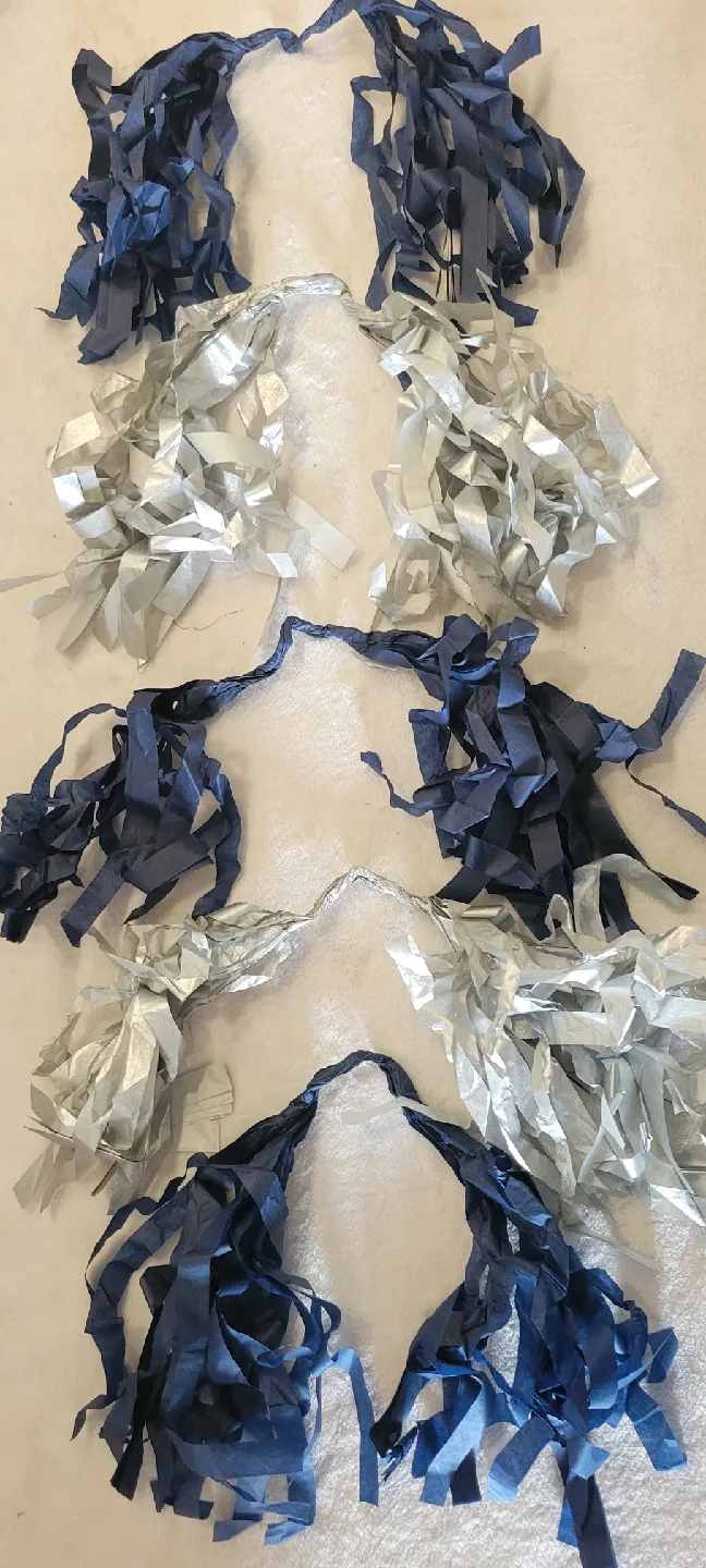 Decorative Tassel Garland - Blue & Silver 🥕 image indicator(2)